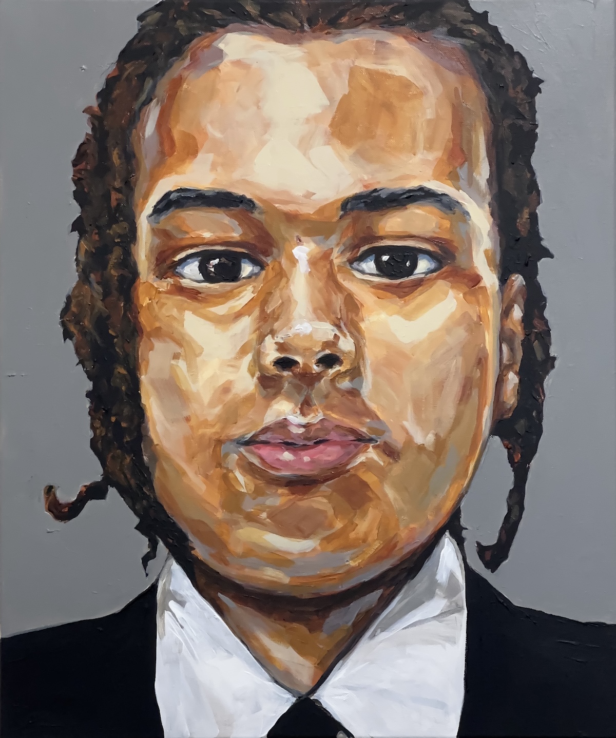 “Brock, Grey Wall” Allan Lane © 2026 20x24, acrylic on canvas low res